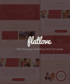 FlatLove - Flat Onepage Wedding Html Template