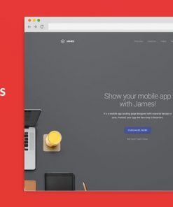 James - Material Design Mobile App Landing Page