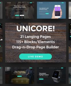 Unicore - Mobirise Builder with 20 HTML Pages
