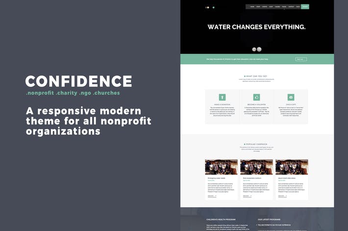 confidence-multipurpose-nonprofit-wordpress-theme-WX79CSW.jpg Confidence Multipurpose Nonprofit WordPress Theme - Image 1