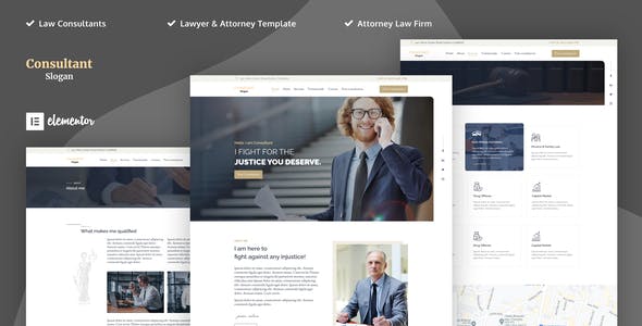 00-cover-4.jpg Consultants - Lawyer & Attorney Elementor Template Kits - Image 1