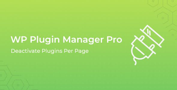 01_preview_wppluginsmanagerpro.jpg WP Plugin Manager Pro - Deactivate plugin per page - Image 1