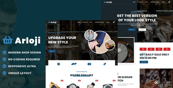 Arloji-Banner.jpg Arloji - Modern Hand Watch Shop eCommerce Elementor Template Kit - Image 1