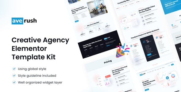 CoverAverush.jpg Averush - Digital Marketing & Creative Agency Elementor Template Kit - Image 1
