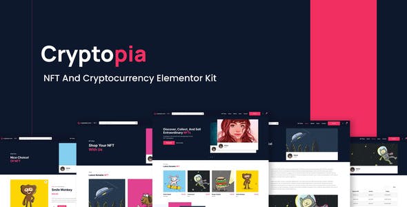 Coverimage-Cryptopia.jpg Cryptopia - NFT Crypto Sales Elementor Template Kit - Image 1