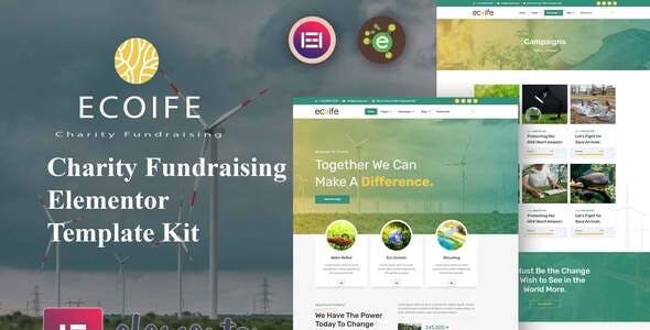 EcoifeKit-Cover-Image.jpg Ecoife - Charity Fundraising Elementor Template Kit - Image 1