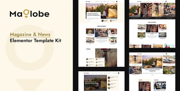 MaglobeCoverImage.jpg Maglobe - Magazine & News Elementor Template Kit - Image 1