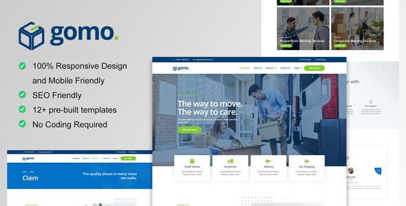 MainPreviewGomo.jpg Gomo - Moving Company Elementor Template Kit - Image 1