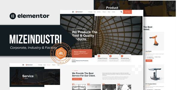 Mizeindustri-Coverimage.jpg Mizeindustri - Corporate, Industry & Factory Elementor Template Kit - Image 1