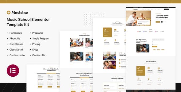 Musicine-CoverImage.jpg Musicine - Music School Elementor Template Kit - Image 1