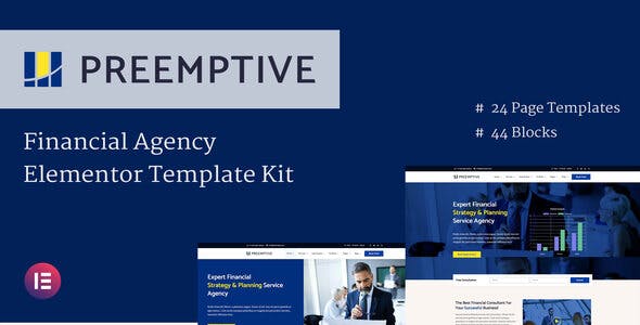 PreemptiveTemplateKitsCover.jpg Preemptive - Business & Finance Elementor Template Kit - Image 1