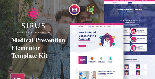 SirusKit-Cover-Image.jpg Sirus - Medical Prevention Elementor Template Kit - Image 1