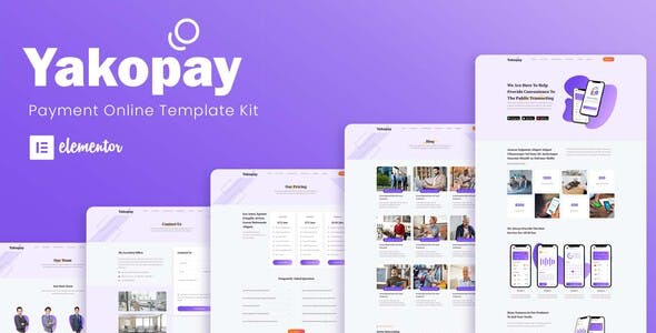 Yakopaycover3.jpg Yakopay - Online Payment App Elementor Template Kit - Image 1