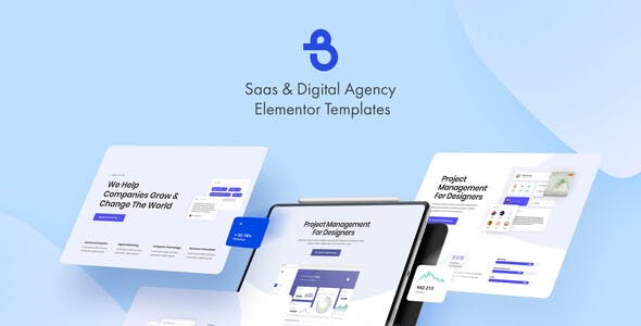 burto-preview.jpg Burto - Saas & Digital Agency Elementor Template Kit - Image 1