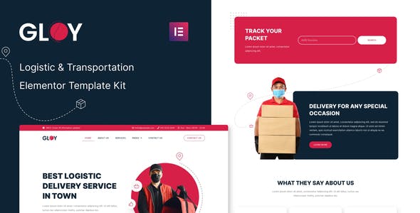 cover-1.jpeg Gloy - Logistic & Transportation Delivery Elementor Template Kit - Image 1