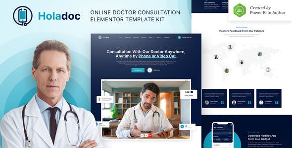 cover-142.jpg Holadoc – Online Doctor Consultation Elementor Template Kit - Image 1