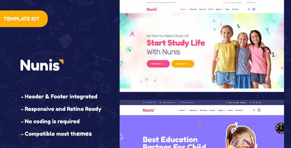 cover-164.jpg Nunis - Kindergarten Elementor Template Kit - Image 1