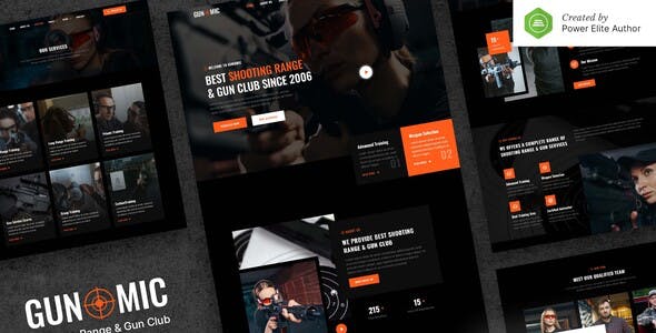 cover-196.jpg Gunomic – Shooting Range & Gun Club Elementor Template Kit - Image 1
