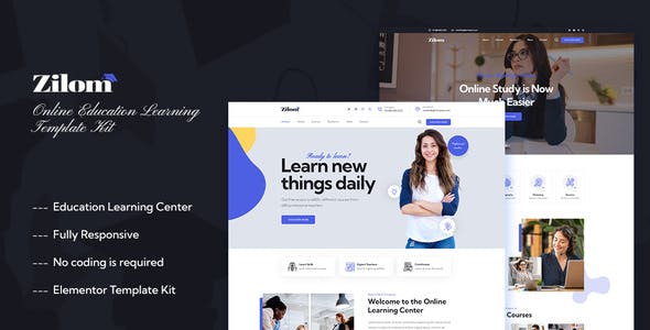 cover-205.jpg Zilom - Online Education Learning Elementor Template Kit - Image 1