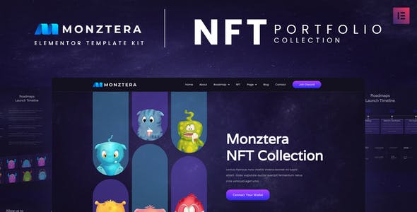 cover-321.jpg Monztera - NFT Portfolio Elementor Template Kit - Image 1