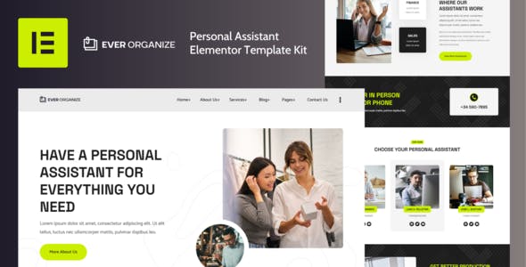 cover-ever-organize-template-kit-v3.jpg Ever Organize - Personal Assistant Elementor Template Kit - Image 1