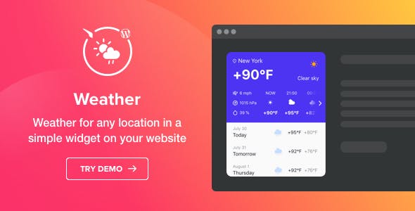 elfsight-weather-preview.jpg WordPress Weather Forecast Plugin - Image 1