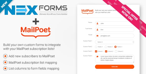 nex-forms-best-wordpress-form-builder-mailpoet-cover-special.jpg NEX-Forms - MailPoet Add-on - Image 1
