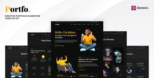 portfo-banner.jpg Portfo - Creative Portfolio Elementor Template Kit - Image 1