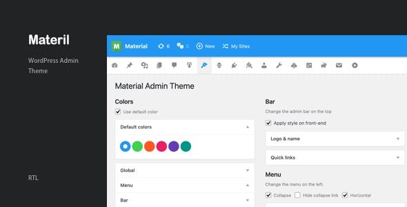 preview_material.jpg Materil - WordPress Material Design Admin Theme - Image 1