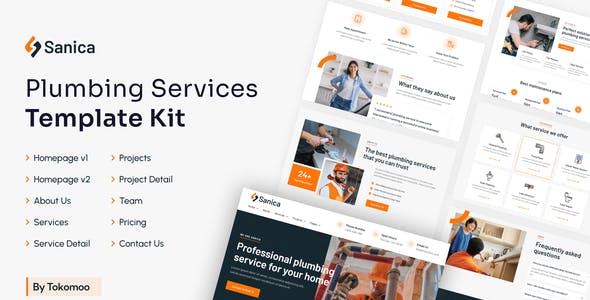 sanica-cover-image.jpg Sanica - Plumbing Services Elementor Template Kit - Image 1