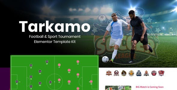 tarkamo_kit_cover.jpg Tarkamo - Football & Sport Tournament Elementor Template Kit - Image 1