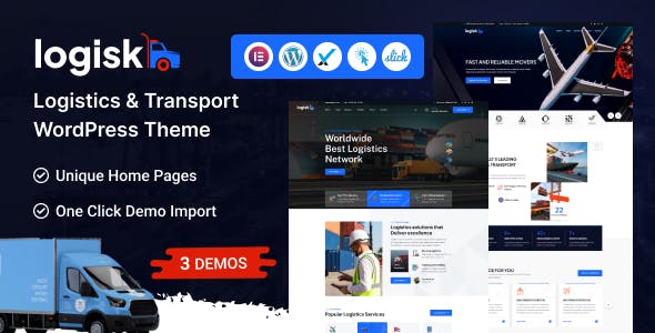 00_LivePreview.jpg Logisk - Transport & Logistics WordPress Theme - Image 1