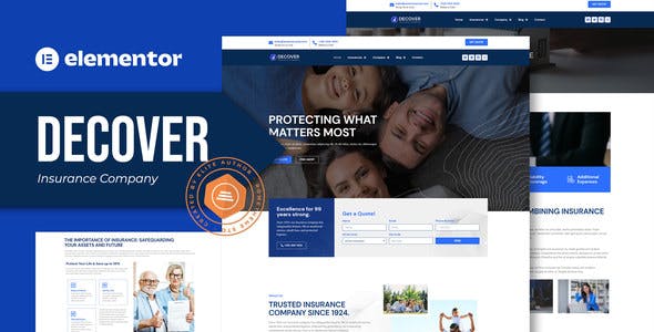 Decover-Cover.jpg Decover - Insurance Company Elementor Pro Template Kit - Image 1