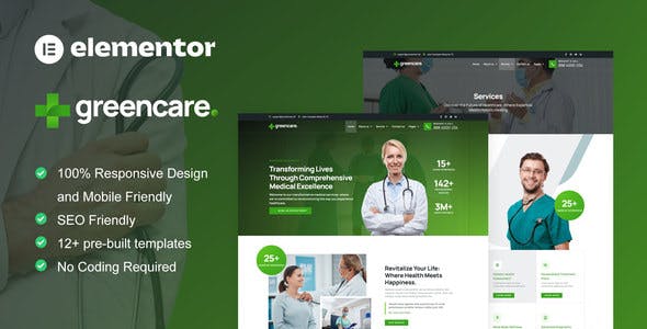 MainPreview-4.jpg GreenCare - Medical Services Elementor Pro Template Kit - Image 1