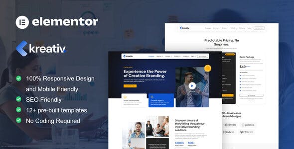 mainpreview-6.jpg Kreativ - Digital Agency & Creative Branding Elementor Pro Template Kit - Image 1