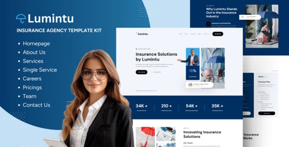 CoverImage.jpg Lumintu - Insurance Agency Elementor Template Kit - Image 1