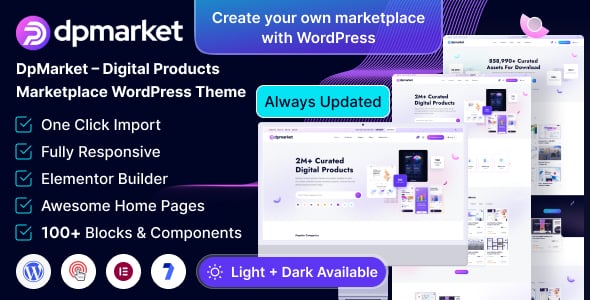 00_preview-3.jpg DpMarket – Digital Marketplace Multi-Vendor Theme - Image 1