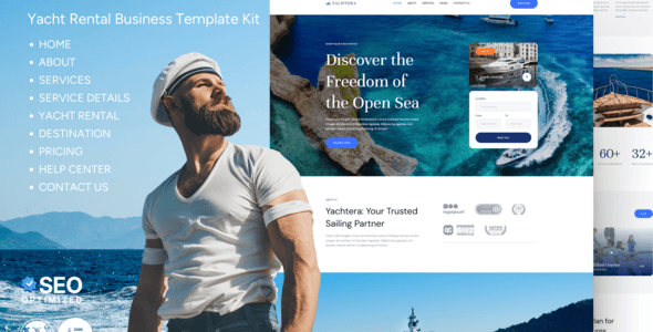 cover28129-1.png Yachtera - Yacht Club & Boat Rental Elementor Template Kit - Image 1