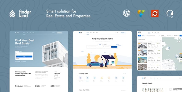 finderland_wp_preview.jpg Finderland - Real Estate WordPress Theme - Image 1