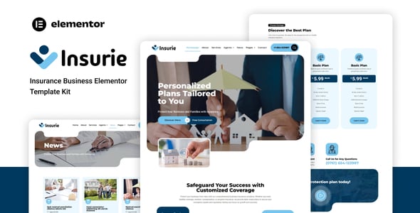 Cover-2.jpg Insurie - Insurance Business Elementor Template Kit - Image 1