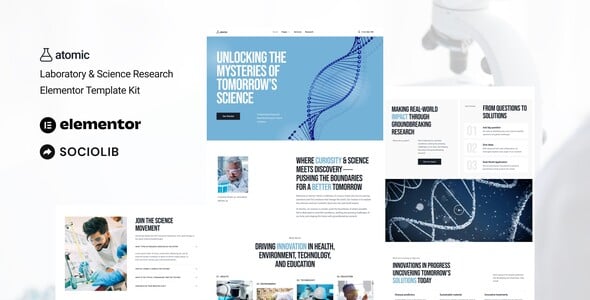 cover-3.jpg Atomic - Laboratory & Science Research Elementor Template Kit - Image 1